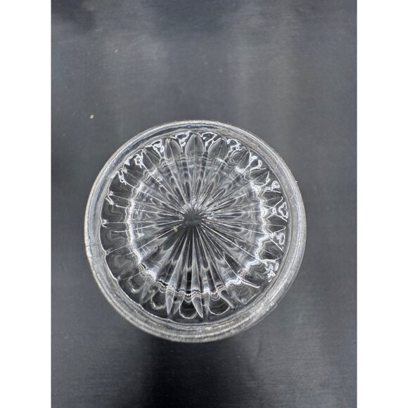 Vintage Pressed Crystal Bud Vase + Pressed Glass Toothpick Holder – Clear Glass - Picture 9 of 9